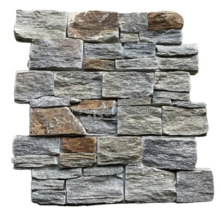 Modern Green Quartz Exterior Decorative Wall Stone Cladding Designs Durable Limestone Slate Villa Hotel Antacid Erosion Natural