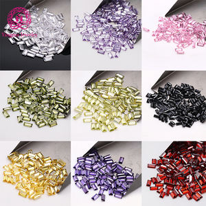 500 buah Per tas 2x1mm hingga 3x6mm warna batu CZ batu permata Zircon kualitas tinggi <span class=keywords><strong>Baguette</strong></span> kubik zirkonia untuk membuat perhiasan - Product Image 1