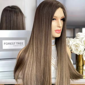 SHY Hair 100% <span class=keywords><strong>Capelli</strong></span> Umani Vergini Europei 24 Pollici Lisci # Parrucca Ebraica T321 in Pizzo HD Colorato, Nodi Singoli <span class=keywords><strong>5.0</strong></span>, Parrucche Kosher - Product Image 1