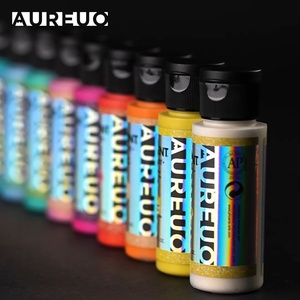 AUREUO Juego De <span class=keywords><strong>Colores</strong></span> acrílicos iridiscentes de bellas artes creativas de artista de 12 <span class=keywords><strong>colores</strong></span> <span class=keywords><strong>para</strong></span> <span class=keywords><strong>madera</strong></span> de cerámica de piedra - Product Image 2