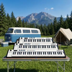 Clavier <span class=keywords><strong>MIDI</strong></span> <span class=keywords><strong>USB</strong></span> Midiplus X3 Mini II, 37 touches fines, contrôleur DAW professionnel avec échelles intelligentes et commandes de transport - Product Image 5