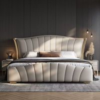 Modernes Italienisches Quiet-Luxury Polsterbett in Anthrazit - Premium Lederbettgestell in Queen-Size - E0-Zertifiziert Direkt ab Werk