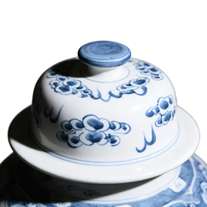 Vaso da Terra in Porcellana Blu e Bianca con Dragone e Fenice, Stile Art Déco, Fatto a Mano in Cina, Grande Capacità, Decorazione in Ceramica - Product Image 6