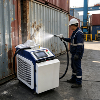 Nouvelle machine de décapage de peinture au laser à fibre pulsée portable 1500W, pour bois/métal/aluminium, écologique, sans dommages
