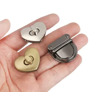 High Quality Gold Color Zinc Alloy Metal Bag Lock Twist Lock for Women Handbag