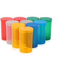 Flacons de stockage en plastique PP hermétiques et anti-odeurs de qualité supérieure multicolores 6dr 13d 19dr 30dr 60dr 90dr