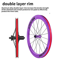 Jeu de roues MEROCA 20 pouces 406 451 349, profondeur de jante 40 mm, pour vélos pliants Brompton Dahon BMX, moyeu arrière 24 trous, frein V / à disque