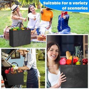 Bolsas de Compras Reutilizables de 16x6x12 Pulgadas, Plegables, de Tela No Tejida, para Uso Comercial - Product Image 2
