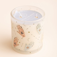 Nouveauté conception en gros personnalisé mauvais yeux bougie décalcomanie impression décor à la maison bocal en verre cire de soja bougies parfumées