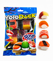 Bonbons gélifiés en forme de sushi certifiés halal Yoloduck, bonbons fruités moelleux halal en vrac