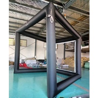 Cage d'entraînement de golf et de baseball portable personnalisée, simulateur de baseball gonflable avec projecteur et filet de protection