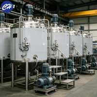 Cuve de mélange de solutions chimiques en acier inoxydable, cuve de mélange industrielle avec système de chauffage et de refroidissement, 200L-5000L