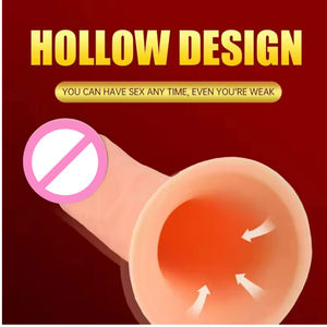 Dildo Realista Hueco y Usable para Lesbianas - Silicona Líquida, Estimulación del Punto G, Aumento de la Circunferencia del Pene, Soporte para la Erección, Juguete Sexual - Product Image 4