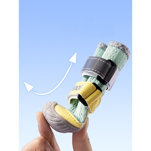 Zenos Breathable Mesh Adjustable Dog <b>Shoes</b> Anti-Slip Soft Sole Reflective All Seasons Dog Booties Small Medium Large Dogs - Product Image 2