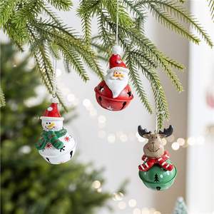 Décoration de Noël : Pendentifs pour sapin, ornements suspendus, accessoires pour arrangements photo, cloches de Noël, Père Noël, rennes, bonhomme de neige - Product Image 1