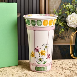 Vase de table en porcelaine traditionnelle avec motif oiseaux et fruits, glaçure peinte, hauteur 8-16 pouces, pour décoration de maison neuve - Product Image 2