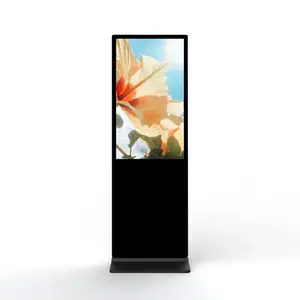 Склад OEM 55-дюймовая напольная подставка для коммерческого рекламного дисплея с сенсорным ЖК-экраном цифровой вывески киоск