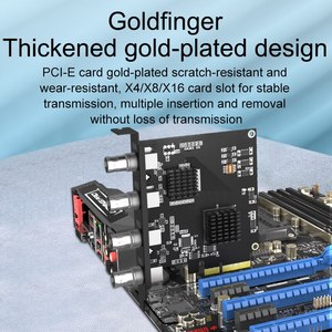 Tarjeta de captura Acasis de 4/2/1 canales PCIE, tarjeta de vídeo compatible con SDI/HDMI, tarjeta de captura 1080P/4K 60Hz para PCIE-X4/X8/X16 para computadora - Product Image 5
