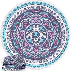 Serviette de plage ronde en microfibre à séchage rapide, style tropical moderne – Douce et portable pour la piscine, les voyages et l'été - Product Image 1