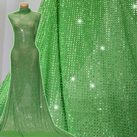Robe de soirée F001 avec strass tissu de luxe cristal dentelle tissu extensible rectangle tulle robe fêtes d'été pour vêtements de luxe
