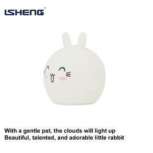 Mignon Souriant <span class=keywords><strong>Lapin</strong></span> Induction Lampes Capteur Contrô<span class=keywords><strong>le</strong></span> Rechargeable Dimmable Design Moderne En Caoutchouc Veilleuse Cadeau - Product Image 6