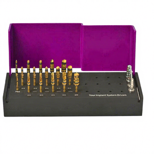 Kit de fresas dentales de osseodensificación CE DE 13 piezas para preparación de osteotomía de implantes, taladros de implantes quirúrgicos, equipo Dental CE - Product Image 1