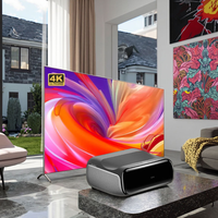 Projecteur DLP à très courte focale laser tricolore 4K JMGO O3Pro, système d'exploitation Android, 4 Go de RAM, 2600 ANSI Lumens, 64 Go de stockage - Cinéma maison