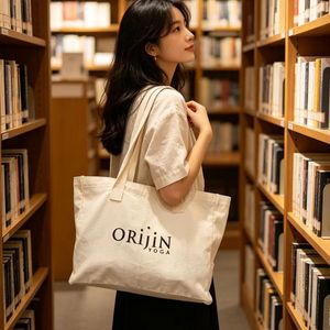 High quality Customized <b>Large</b> Cotton Shoulder Recycle Tote <b>Bag</b> with Embroidered logo for Grocery Storage Travel or <b>Beach</b> Use - Product Image 5