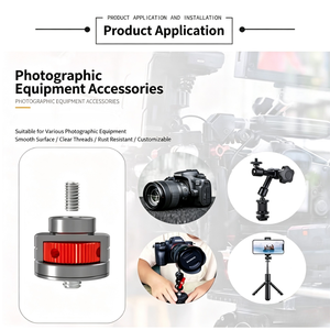Adaptador Metálico Ajustable de Alta Resistencia de 1/4 a 3/8 para Osmo Pocket 4 3 2 <span class=keywords><strong>Insta360</strong></span> ONE X2, Soporte de Montaje para Bicicleta, Motocicleta, Casco y Trípode - Product Image 3