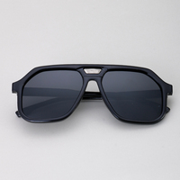 LBASahdes 3410 Lunettes de soleil de luxe à grande monture avec logo personnalisé Montures épaisses Mode surdimensionnée pour femmes Lunettes de soleil polarisées TAC