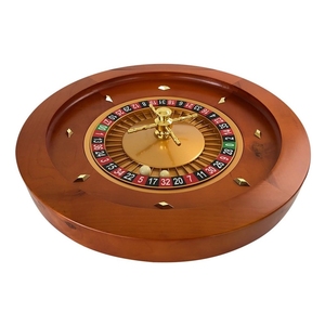 طاولة لعبة الروليت خشبية ذات جودة عالية مع كرات مزدوجة الصفر للبالغين من الكازينو - Product Image 1