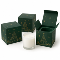 Boîte d'emballage personnalisée pour bougies, en carton pliable imprimé avec insert pour pot de bougie parfumée, produits en cire, cadeaux et collection
