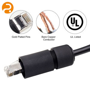 Cabo de Rede Industrial M12 4 Pinos Macho para <span class=keywords><strong>RJ45</strong></span> Macho, Blindado e à Prova d'Água, para Câmera de Sensor de Automação - Product Image 3