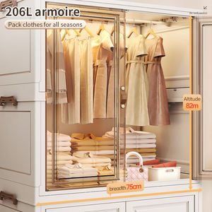 Armoire pliable pour enfants Henry Durable en PP, armoire en plastique pour chambre d'enfant, organisateur de vêtements, armoire portable multifonction en plastique - Product Image 2