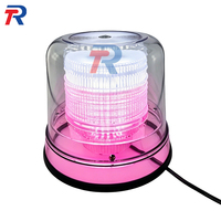 Balises lumineuses clignotantes LED bleu-violet à lentille transparente ultra-lumineuse, robustes, pour véhicules lourds et camions, feux d'avertissement rotatifs IP65