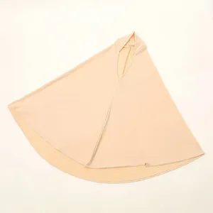 Nuevo y Popular Hiyab Musulmán Grande de Color Sólido, Simple y Versátil, Pañuelo Largo para la Cabeza con Correa para <span class=keywords><strong>Mujer</strong></span> - Product Image 1