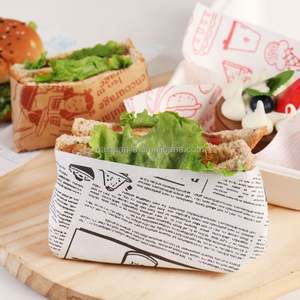 Food Grade Eco-Friendly Grease Proof Bread Bags & Sandwich/<b>Burger</b>/Cake Wrappers Virgin Pulp Stylish Practical - Product Image 1