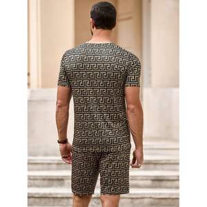 2025 <b>Men's</b> Loungewear Set Short Sleeve T-<b>Shirts</b> and Shorts Matching Sleepwear - Product Image 6