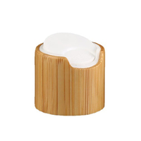 Capuchon de couverture en bambou de haute qualité 18/410, bouchon à visser pour flacon cosmétique