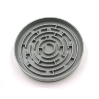 Bol d'alimentation lente en silicone pour animaux de compagnie, motif labyrinthe, antidérapant, résistant aux morsures, facile à nettoyer, pour chiens et chats