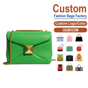 Premium Vintage Genuine <b>Leather</b> Waterproof Summer Classic Envelope Silhouette Elegant Women's <b>Rivet</b> Chain Shoulder Crossbody Bag - Product Image 1