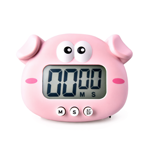 Temporizador de Cocina Digital con Diseño de Cerdito Animado, Temporizador Electrónico de Plástico con Cuenta Regresiva para Cocinar y Estudiar - Product Image 2