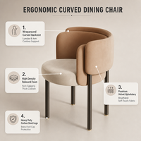 Chaises inclinables italiennes légères de luxe commerciales de café meubles de salon à la maison chaise de salle à manger