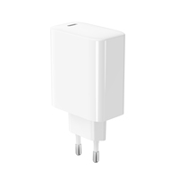 Cargador USB C GaN de 65W con un solo puerto PD PPS, carga rápida, enchufe europeo, adaptador de corriente para portátil, teléfono y tableta.