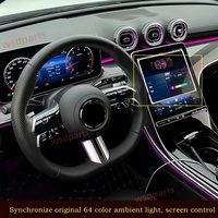 Luz Ambiental LED para Mercedes-Benz Clase C W206 GLC X254, Iluminación Interior Automotriz, Placa de Cubierta Luminosa