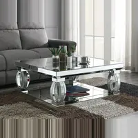 ייחודי קריסטל עיצוב קפה ספת צד שולחן סוף שיקוף שולחן