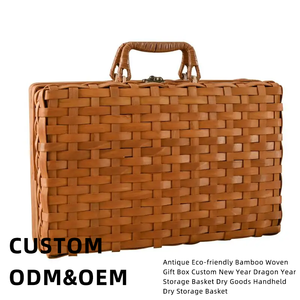 <strong>Antique</strong> Eco-friendly Woven Gift Box Custom New Year Dragon Year Home Storage <strong>Basket</strong> for Dry Goods Handheld - Product Image 4