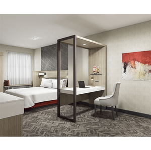 Hampton Inn Suites Hotel personalizado Simple tela de tapicería con madera maciza muebles de Hotel rey cabecero de cama - Product Image 5
