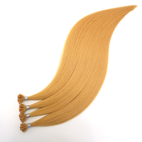 Extensions de cheveux humains blondes lisses à pointe en U, double épaisseur, couleur personnalisée, à cuticules alignées, très demandées en 2026