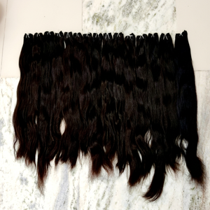 Indian Remy Virgin Raw Hair Extension Natural Unprocessed Tamil Nadu Hair Weave with <b>Machine</b> Double Weft - Product Image 1